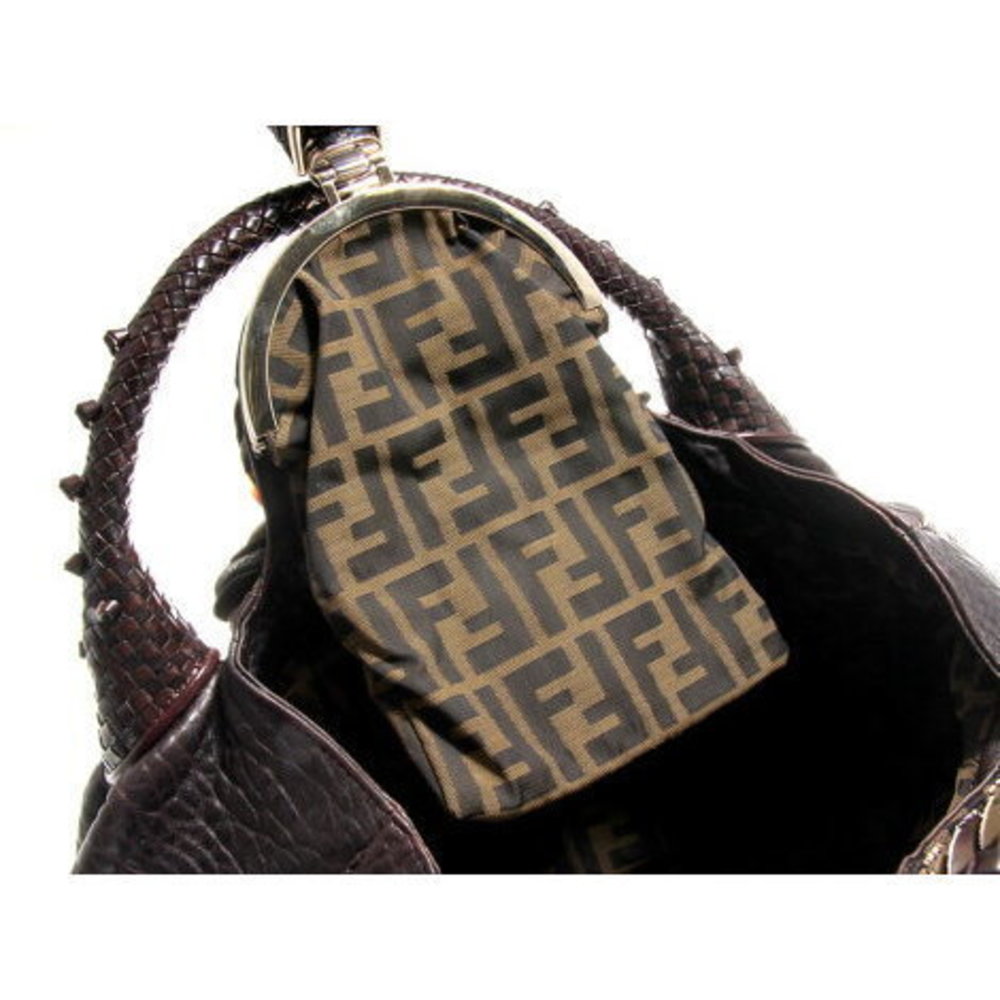 Fendi Spy Bag Leather Brown Patchwork - image 8